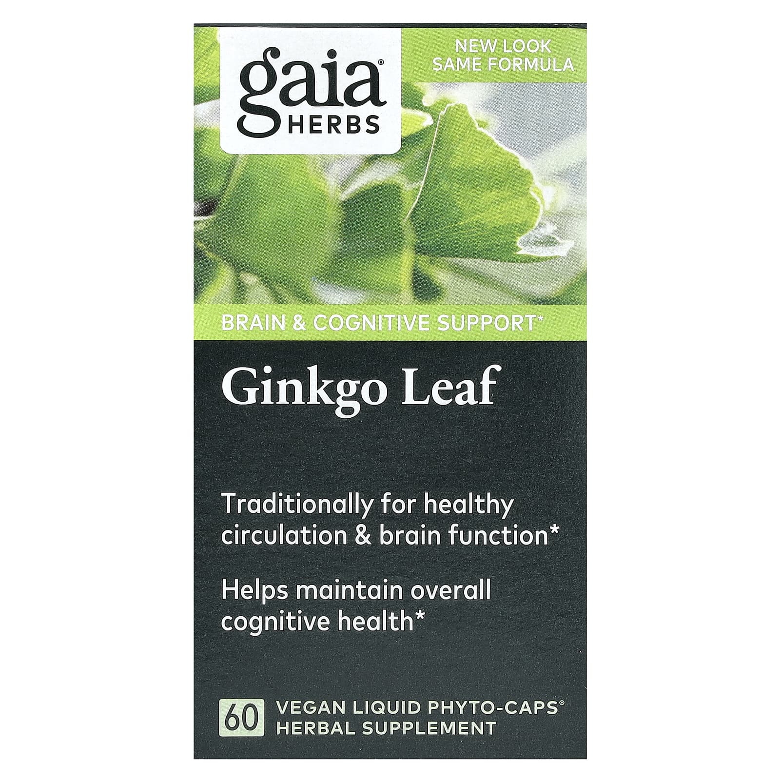 Gaia Herbs-Ginkgo Leaf-60  Vegan Liquid Phyto-Caps