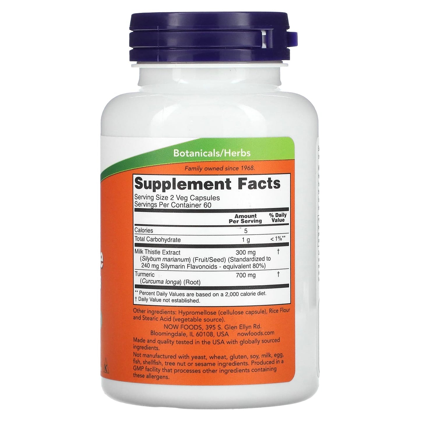 NOW Foods, Milk Thistle Extract with Turmeric, 150 mg, 120 Veg Capsules