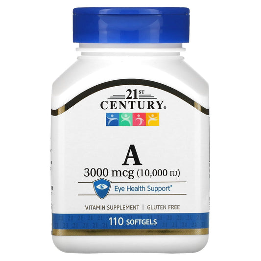 21st Century-Vitamin A-3,000 mcg (10,000 IU)-110 Softgels