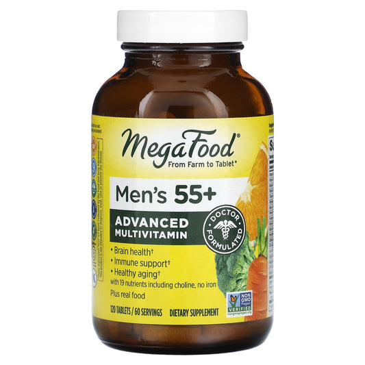 MegaFood-Men's 55+-Advanced Multivitamin-120 Tablets