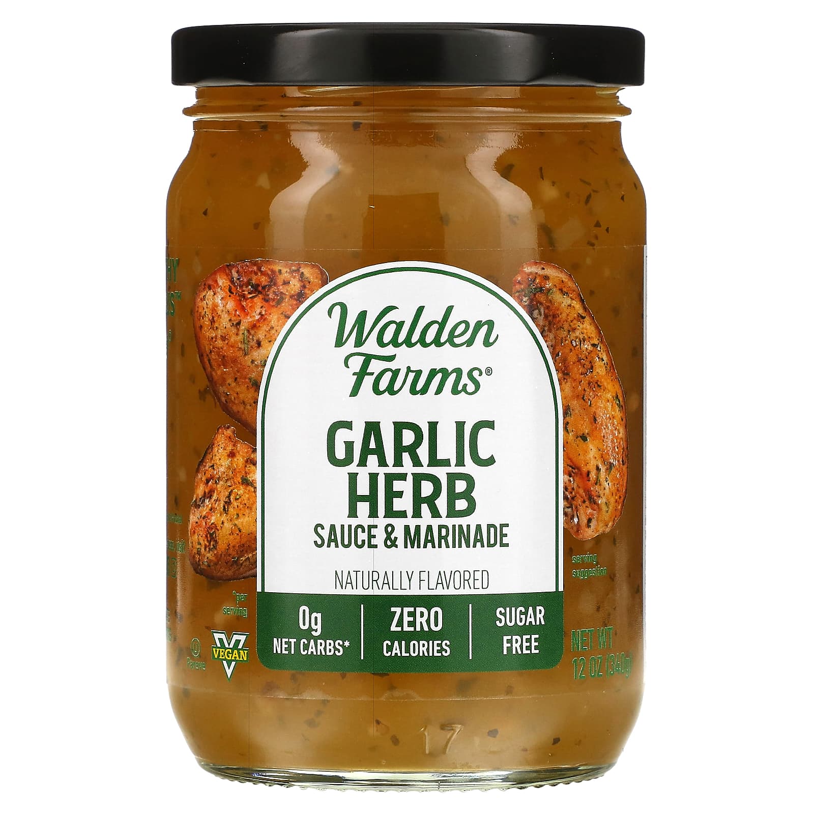 Walden Farms-Garlic Herb Sauce & Marinade-12 oz (340 g)