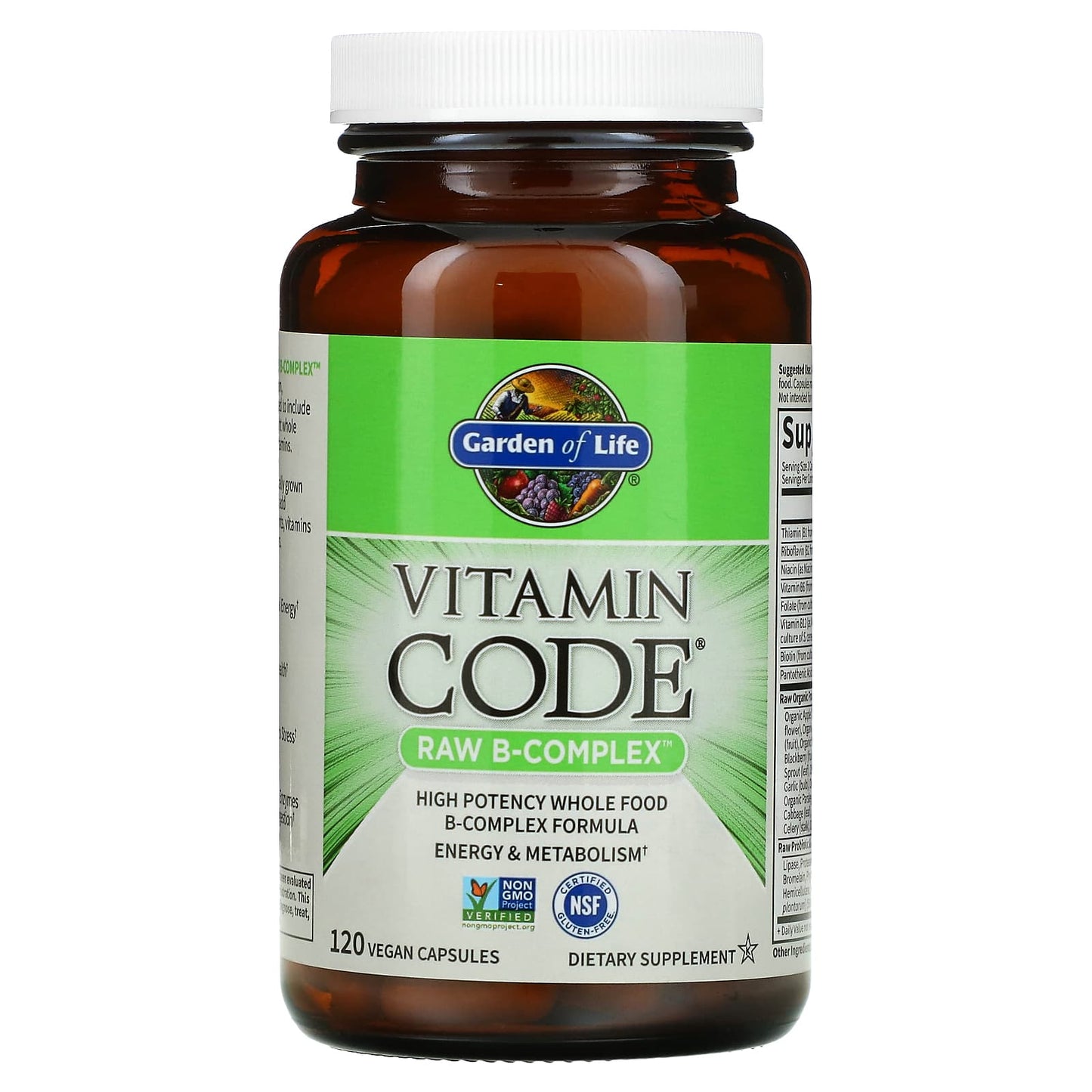 Garden of Life, Vitamin Code, RAW B-Complex, 120 Vegan Capsules