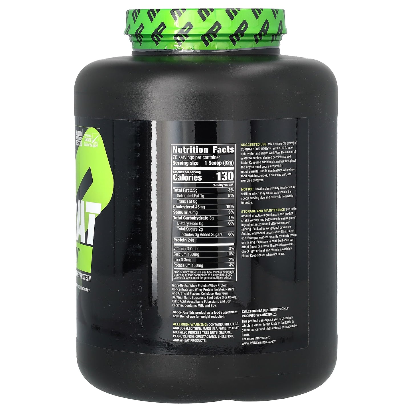 MusclePharm, Combat 100% Whey Protein, Strawberry, 5 lb (2.27 kg)