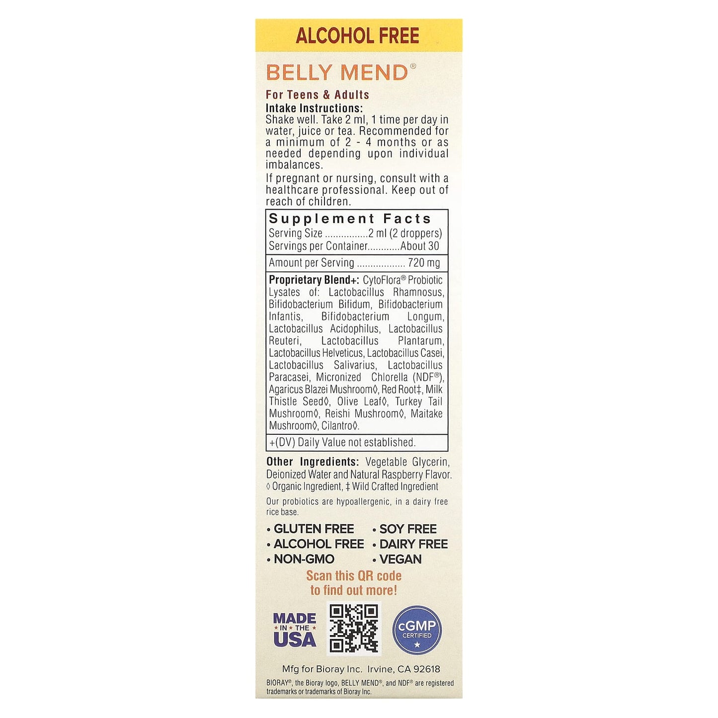 Bioray, Belly Mend, Gut Support, 2 fl oz (60 ml)