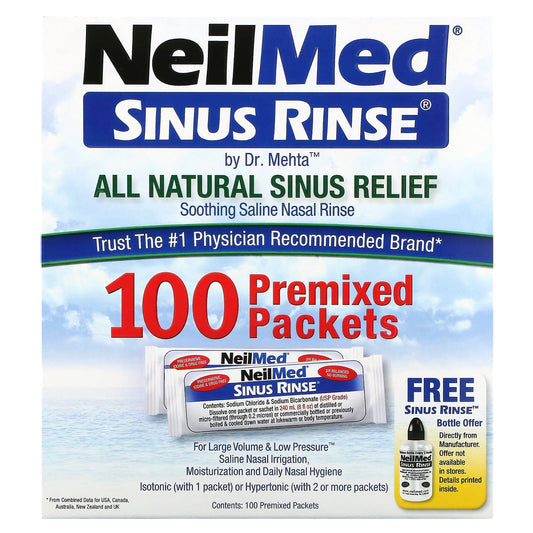 NeilMed-Sinus Rinse-All Natural Sinus Relief-100 Premixed Packets