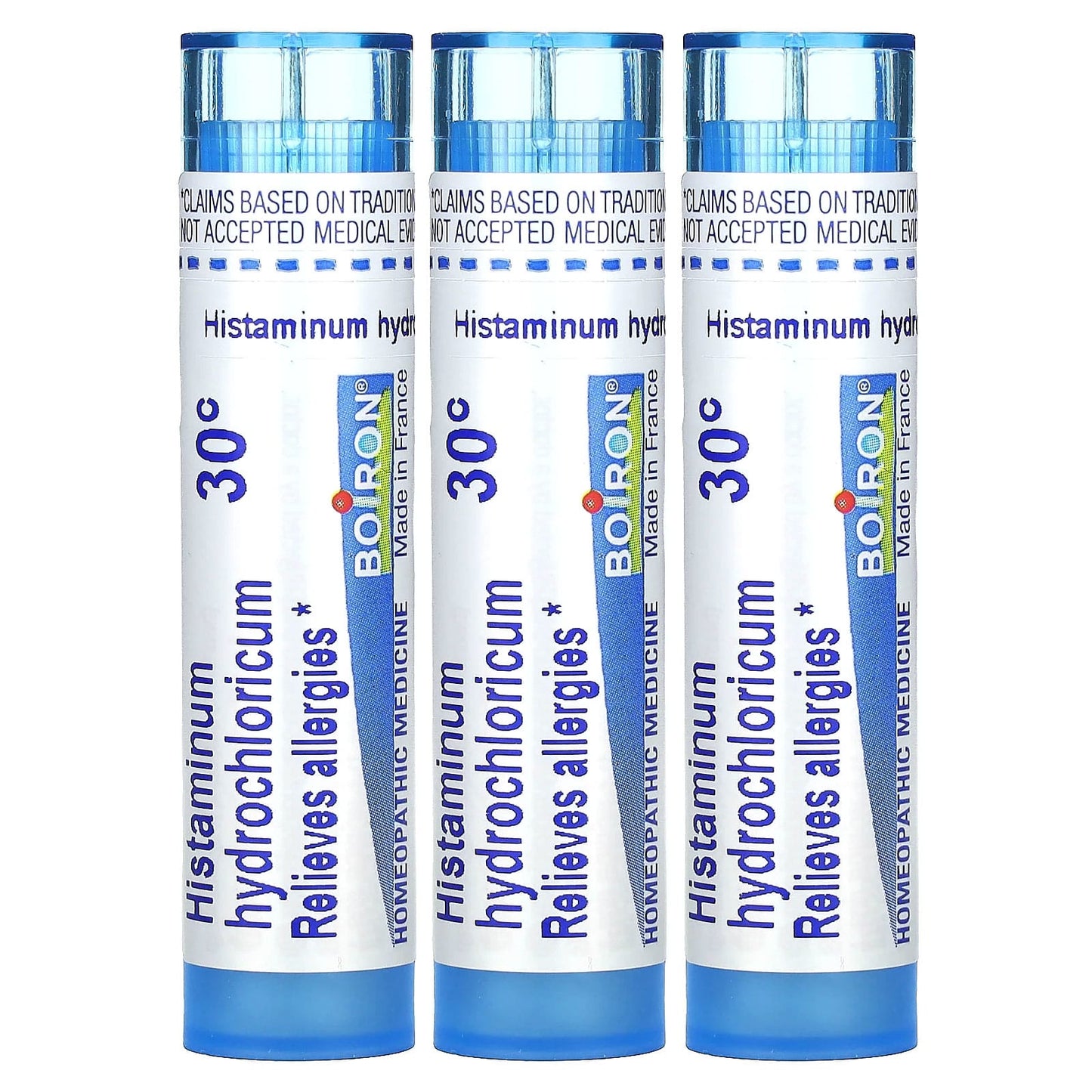 Boiron, Histaminum Hydrochloricum 30C, Meltaway Pellets, 3 Tubes, Approx. 80 Pellets Each