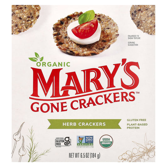 Mary's Gone Crackers-Organic Herb Crackers-6.5 oz (184 g)