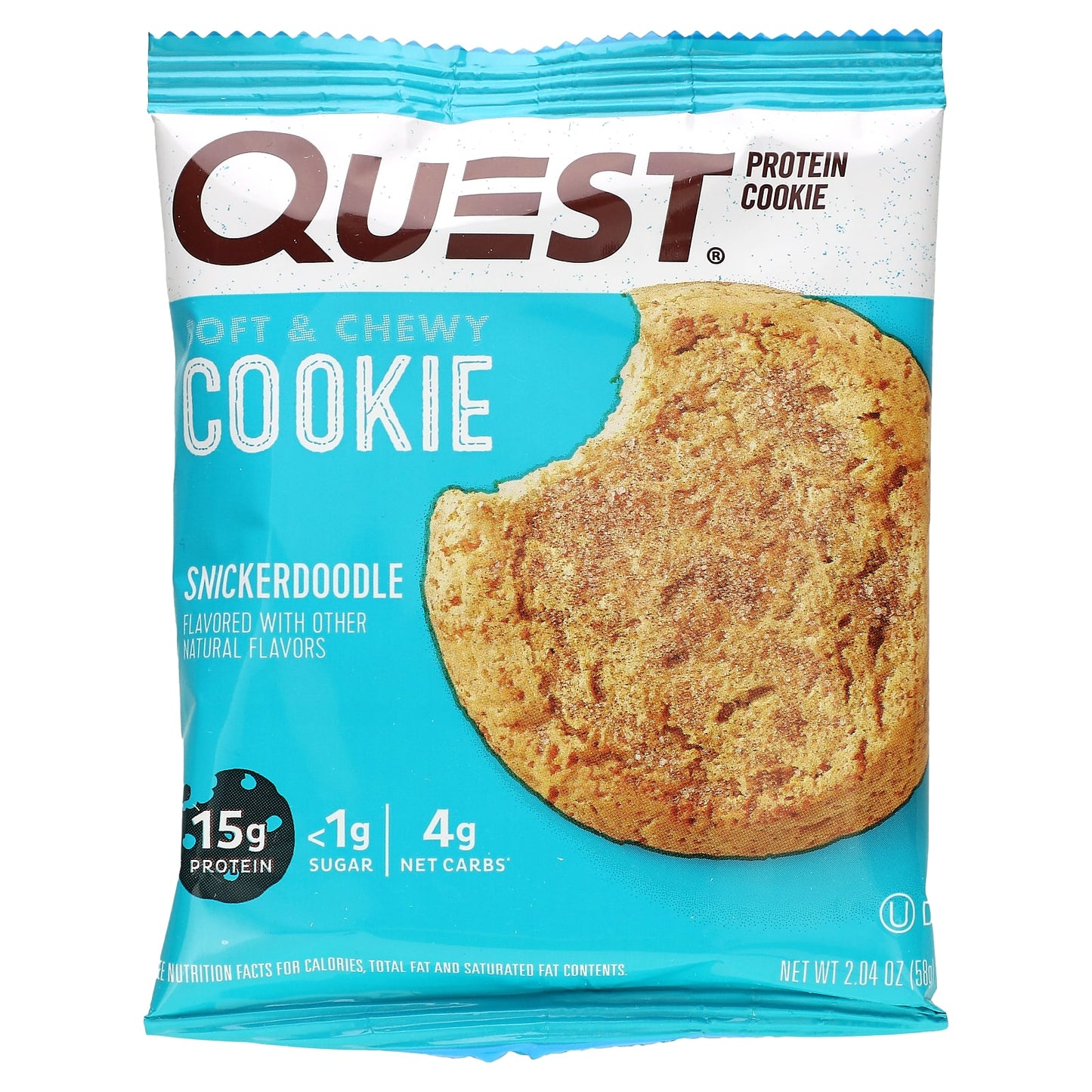 Quest Nutrition, Protein Cookie, Snickerdoodle, 12 Cookies, 2.04 oz (58 g) Each