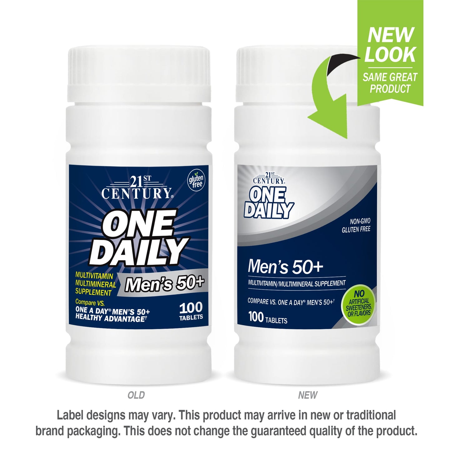 21st Century, One Daily, Men's 50+, Multivitamin Multimineral, 100 Tablets