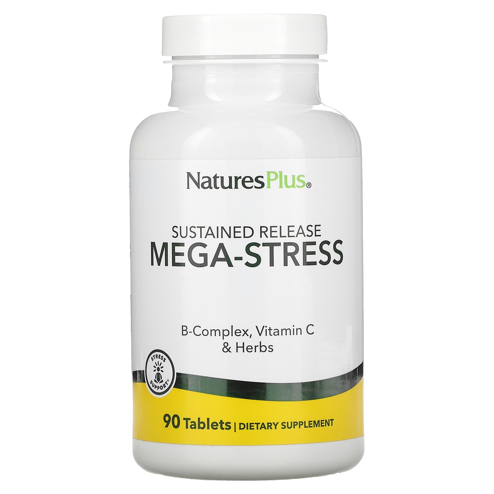 NaturesPlus-Mega-Stress-Sustained Release-90 Tablets