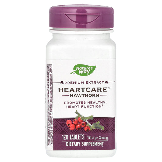 Nature's Way-HeartCare-Hawthorn-160 mg-120 Tablets (80 mg per Tablet)