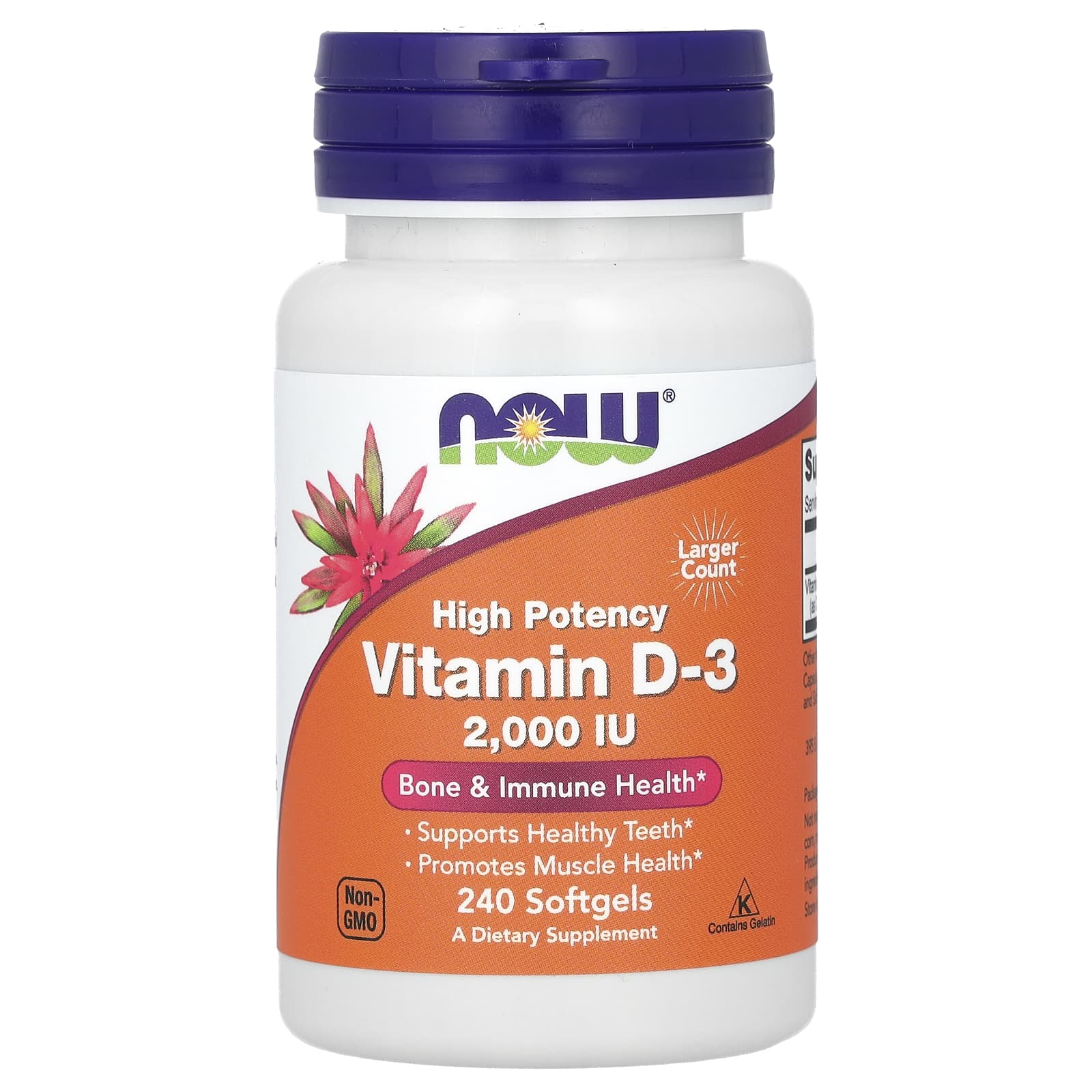 NOW Foods-Vitamin D-3-High Potency-2,000 IU-240 Softgels