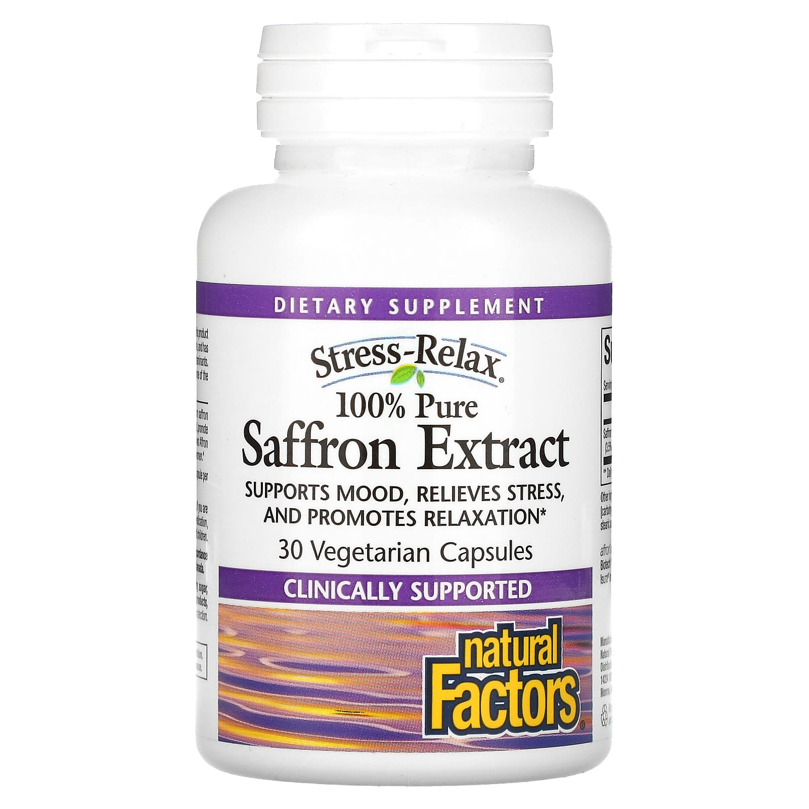 Natural Factors-Stress-Relax-100% Pure Saffron Extract-30 Vegetarian Capsules