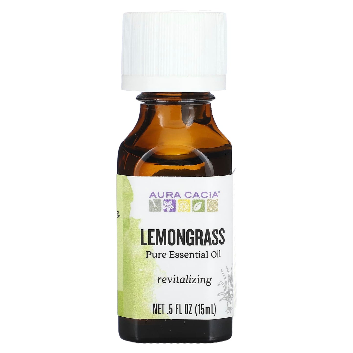 Aura Cacia-Pure Essential Oil-Lemongrass-0.5 fl oz (15 ml)