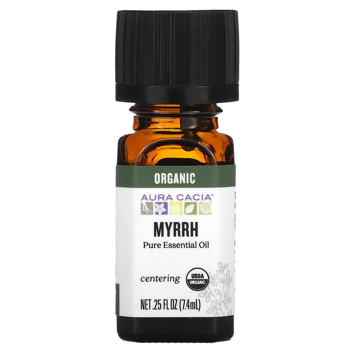 Aura Cacia-Pure Essential Oil-Organic Myrrh-0.25 fl oz (7.4 ml)