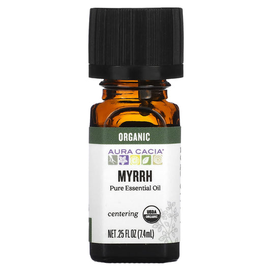 Aura Cacia-Pure Essential Oil-Organic Myrrh-0.25 fl oz (7.4 ml)