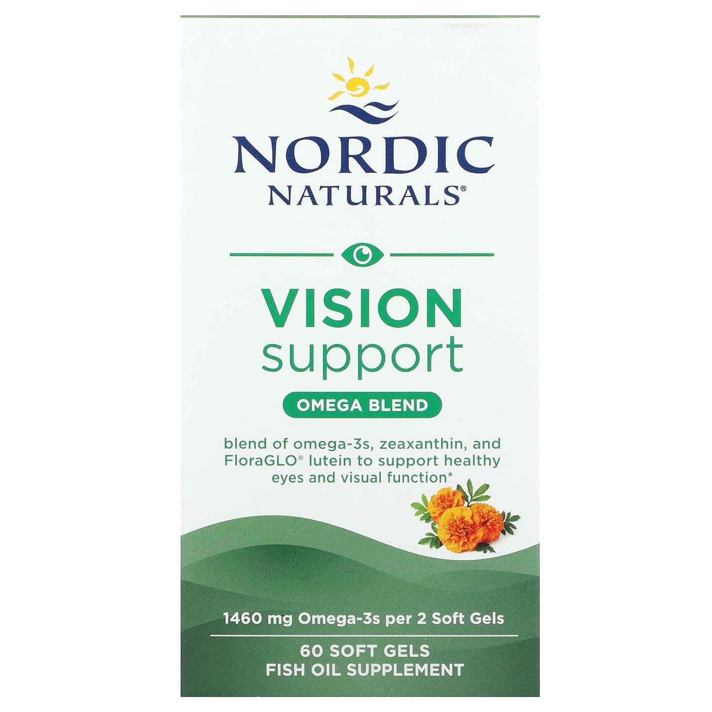 Nordic Naturals-Vision Support-Omega Blend-1,460 mg-60 Soft Gels (730 mg per Soft Gel)