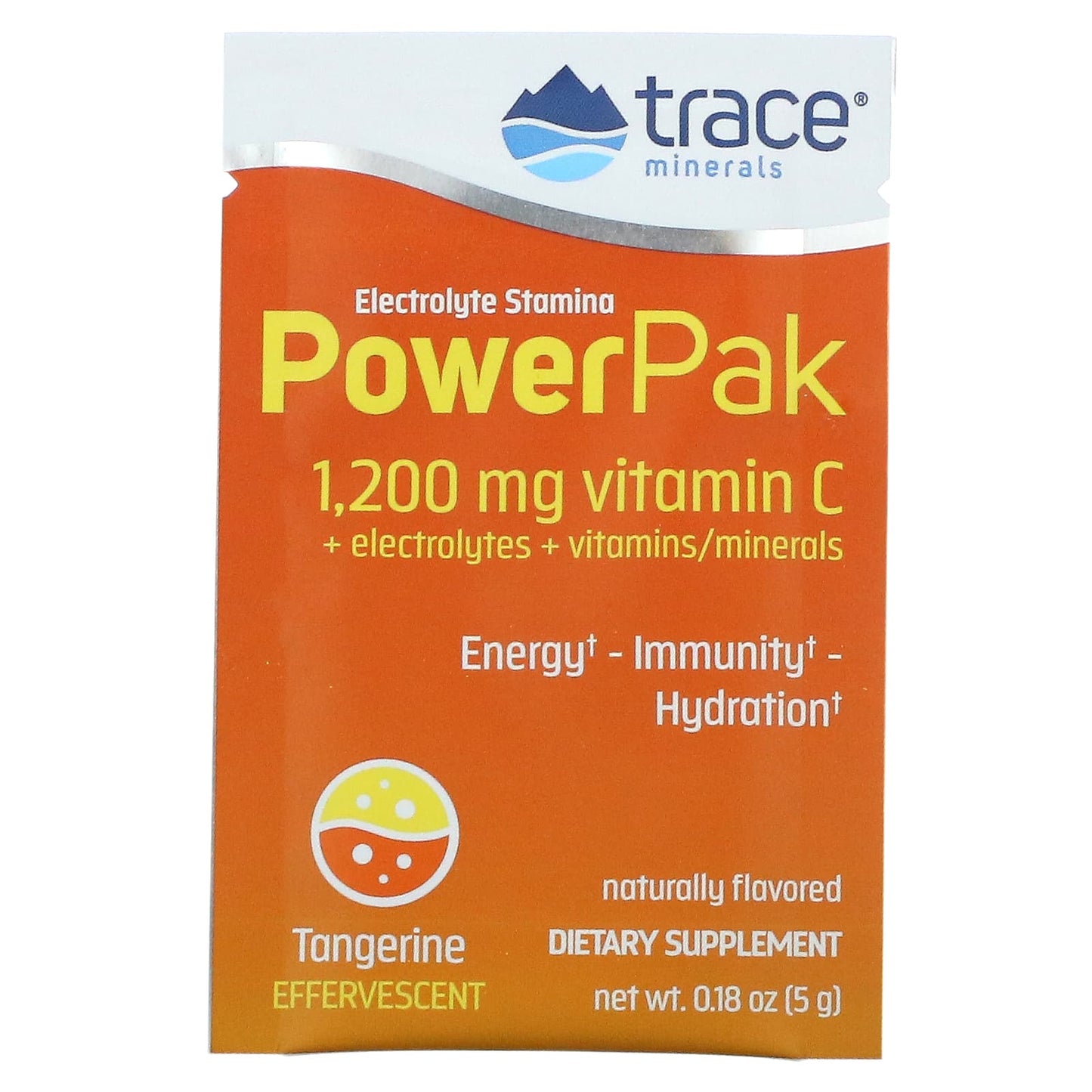 Trace Minerals ®, Electrolyte Stamina PowerPak, Tangerine, 30 Packets, 0.18 oz (5 g) Each