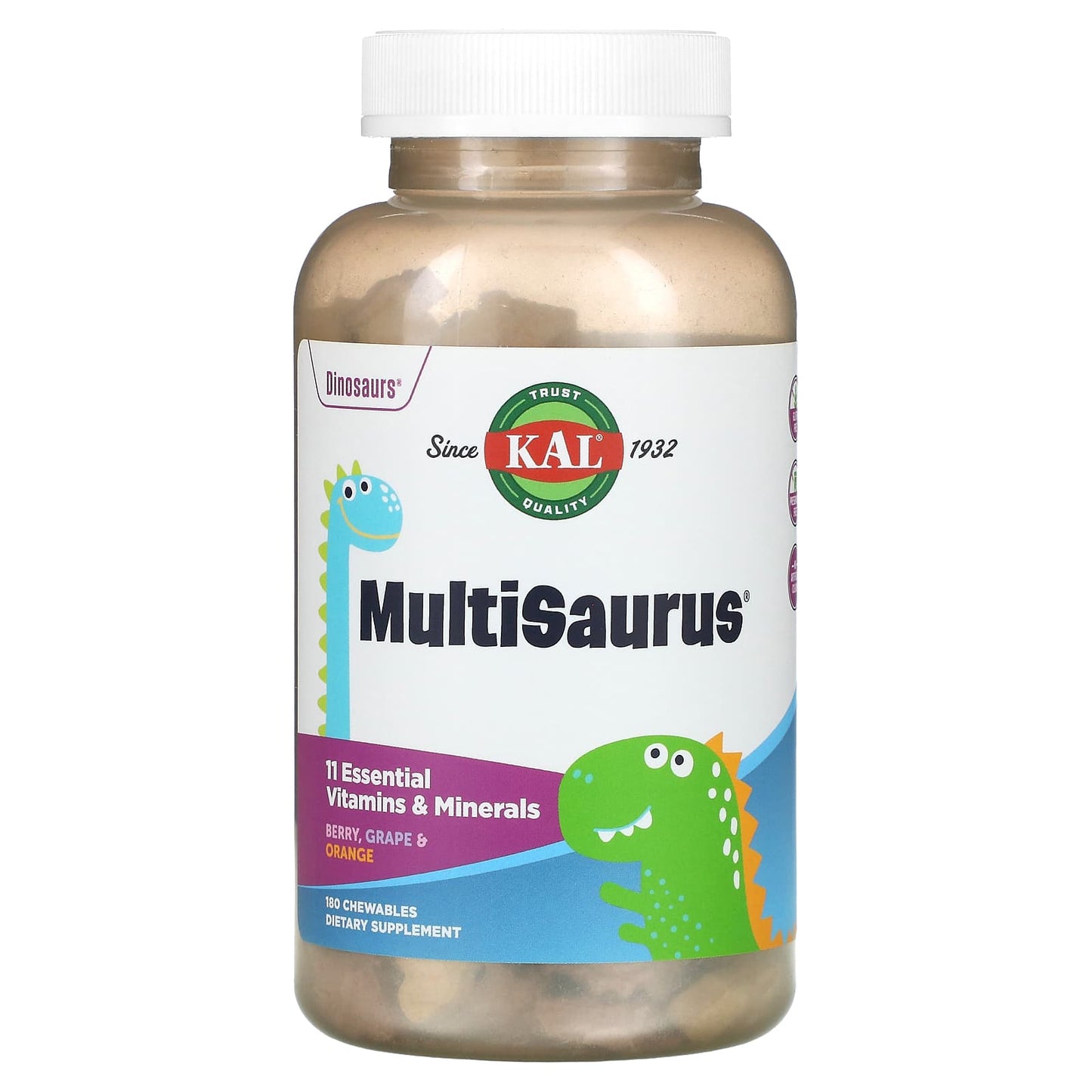 KAL-MultiSaurus-Berry-Grape & Orange-180 Chewables