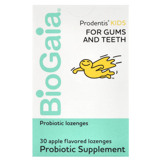 BioGaia-Prodentis Kids-For Gums and Teeth-Probiotic Lozenges-Apple -30 Lozenges