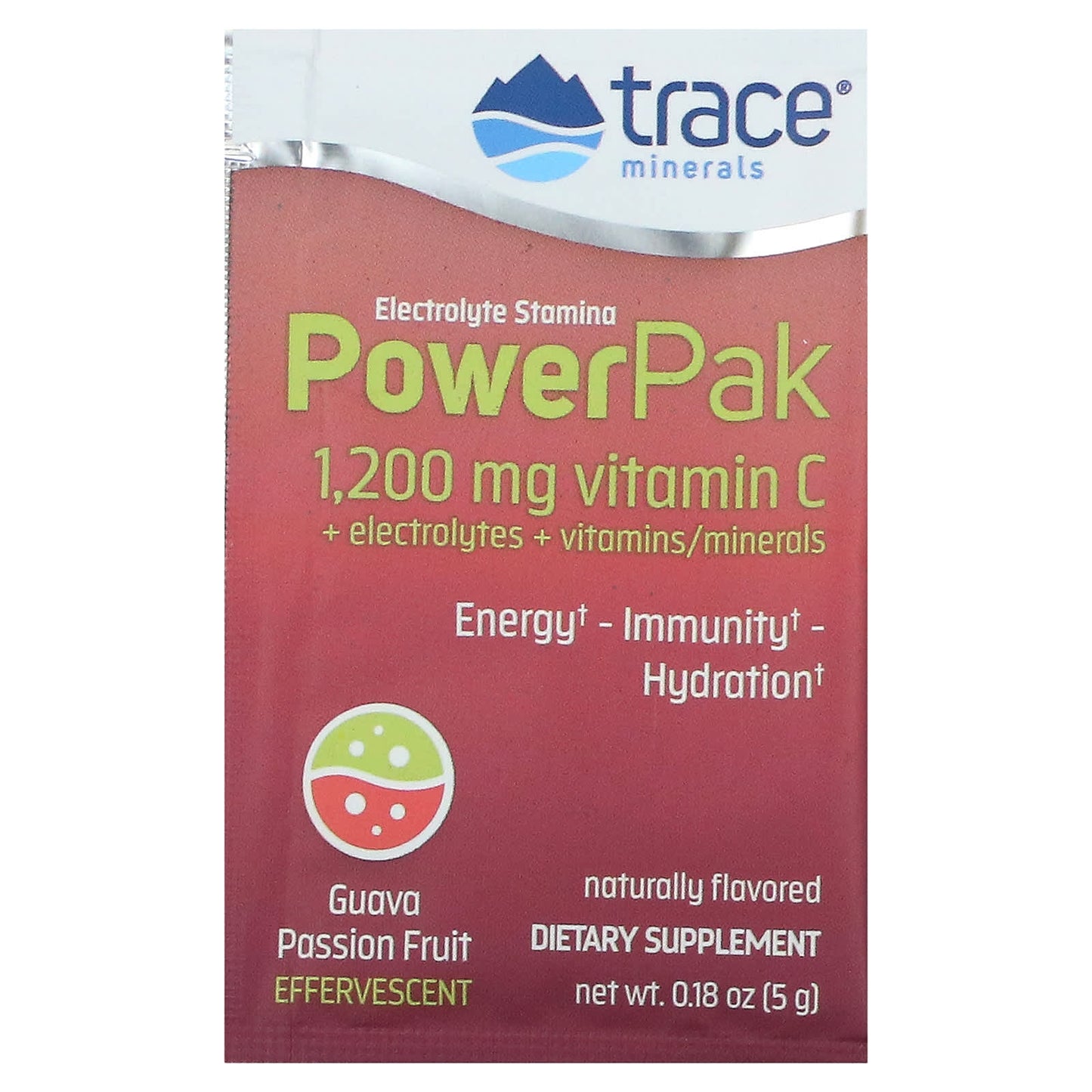 Trace Minerals ®, Electrolyte Stamina PowerPak, Guava Passion Fruit, 30 Packets, 0.18 oz (5 g) Each