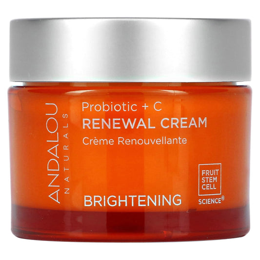 Andalou Naturals-Renewal Cream-Probiotic + C-Brightening-1.7 fl oz (50 ml)