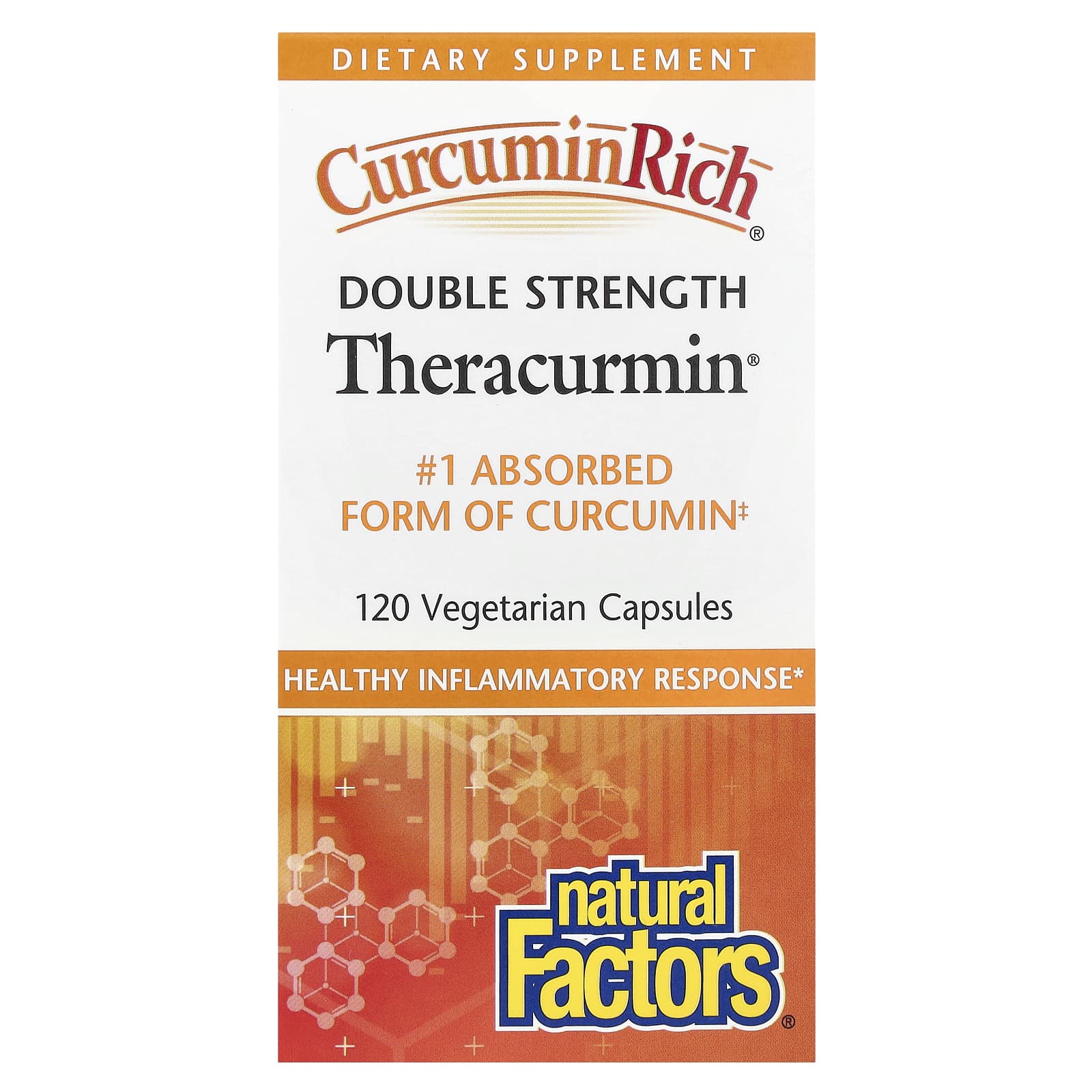 Natural Factors-CurcuminRich-Double Strength Theracurmin-120 Vegetarian Capsules