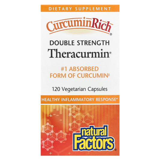 Natural Factors-CurcuminRich-Double Strength Theracurmin-120 Vegetarian Capsules