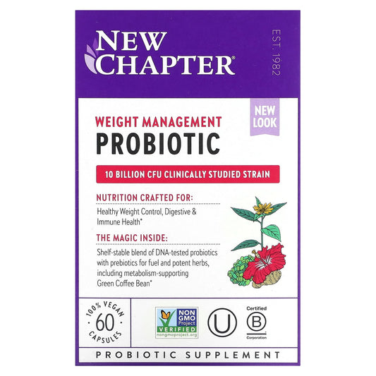 New Chapter-Weight Management Probiotic-10 Billion CFU-60 Vegan Capsules