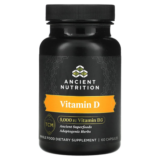 Ancient Nutrition-Vitamin D-5,000 IU-60 Capsules