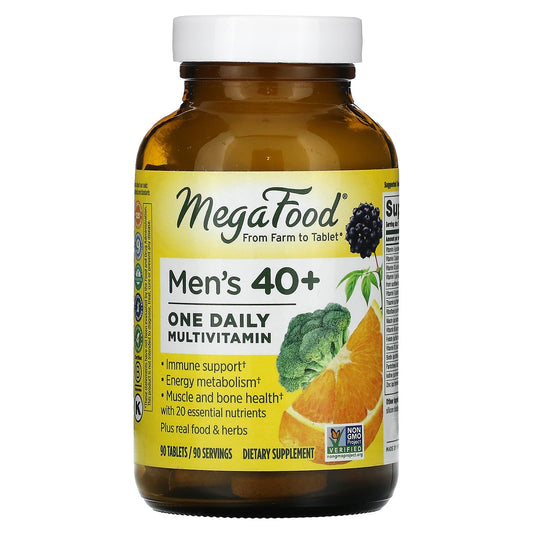 MegaFood-Men's 40+ One Daily Multivitamin-90 Tablets