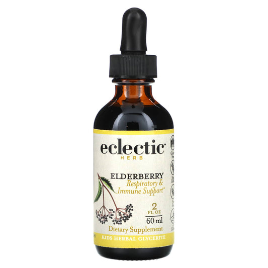 Eclectic Institute-Kid's Herbal Glycerite-Elderberry-2 fl oz (60 ml)