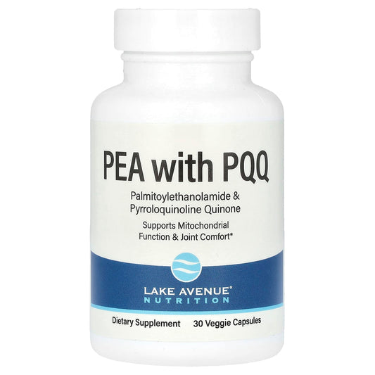 Lake Avenue Nutrition-PEA 300 mg + PQQ 10 mg-30 Veggie Capsules