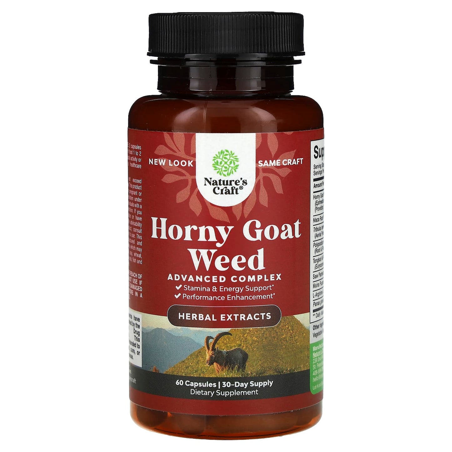 Nature's Craft-Horny Goat Weed-60 Capsules