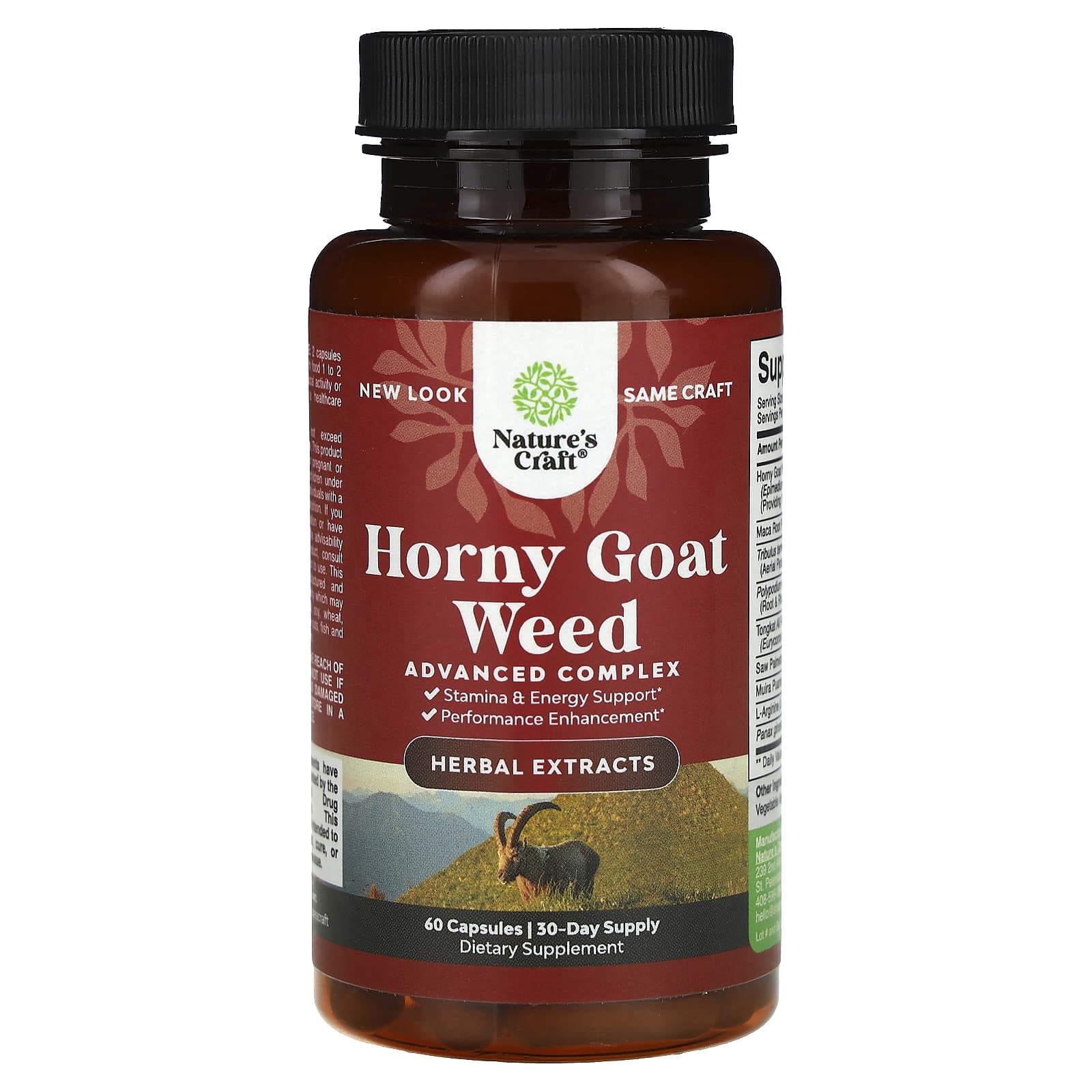 Nature's Craft-Horny Goat Weed-60 Capsules