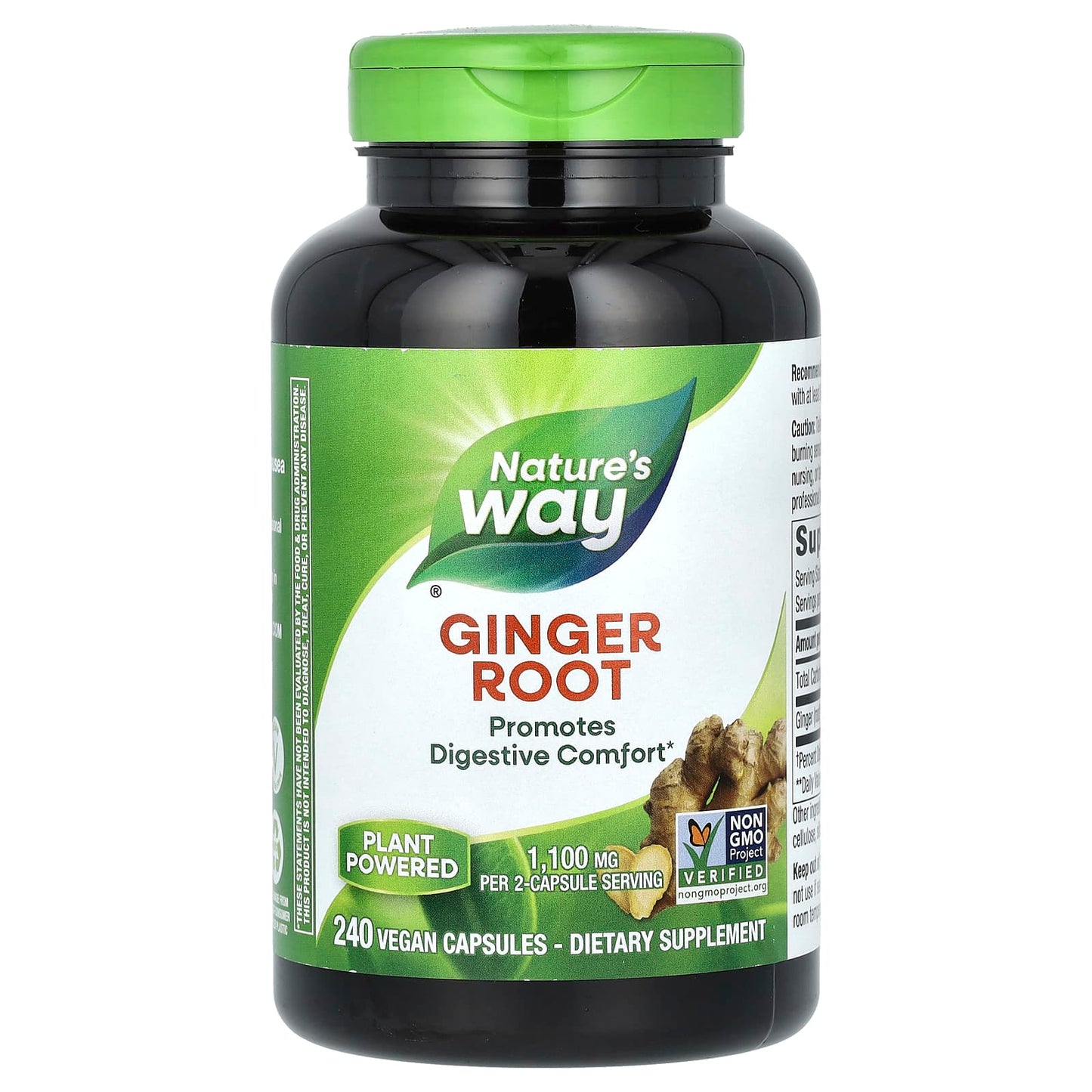 Nature's Way-Ginger Root-1,100 mg-240 Vegan Capsules (550 mg per Capsule)