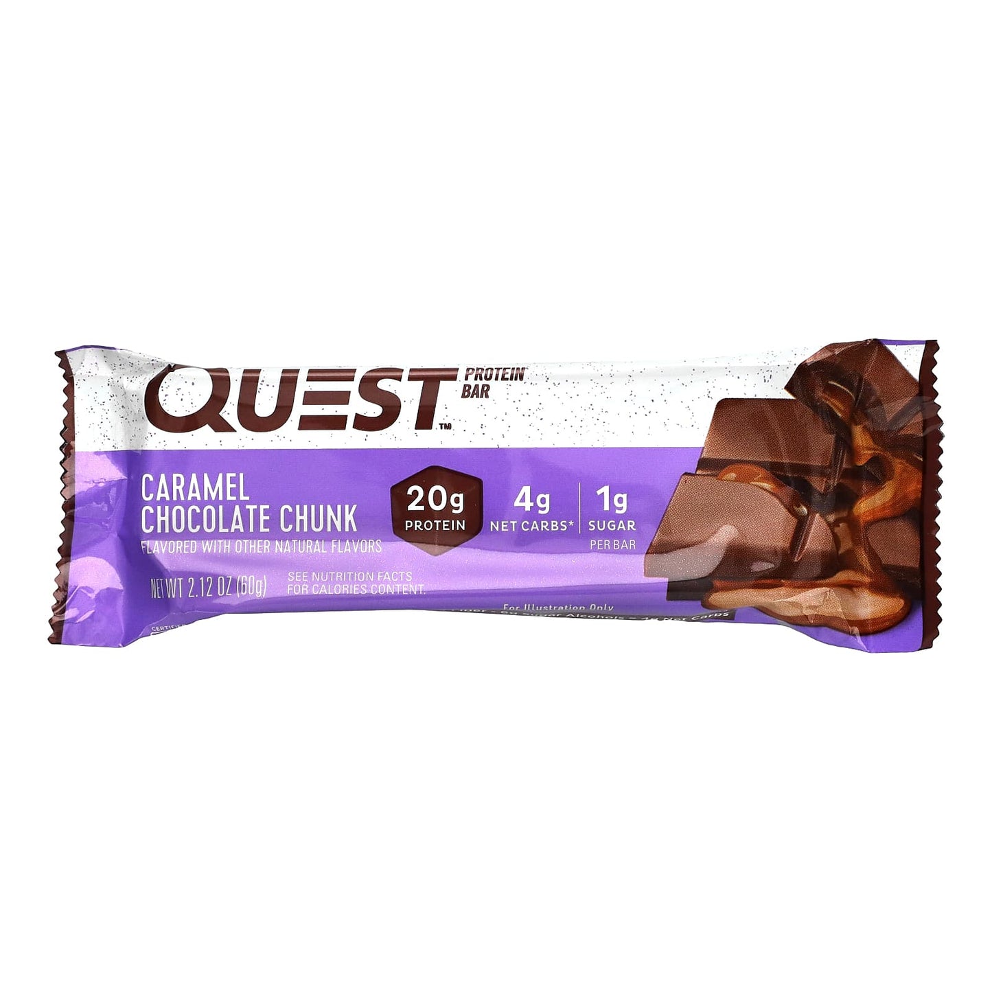 Quest Nutrition, Protein Bar, Caramel Chocolate Chunk, 12 Bars, 2.12 oz (60 g) Each