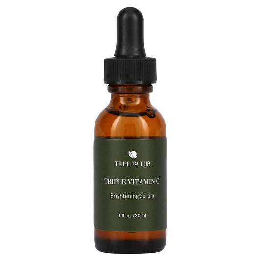 Tree To Tub-Triple Vitamin C Serum for Face-Brightening & Anti Aging Serum for Sensitive Skin-1 fl oz (30 ml)