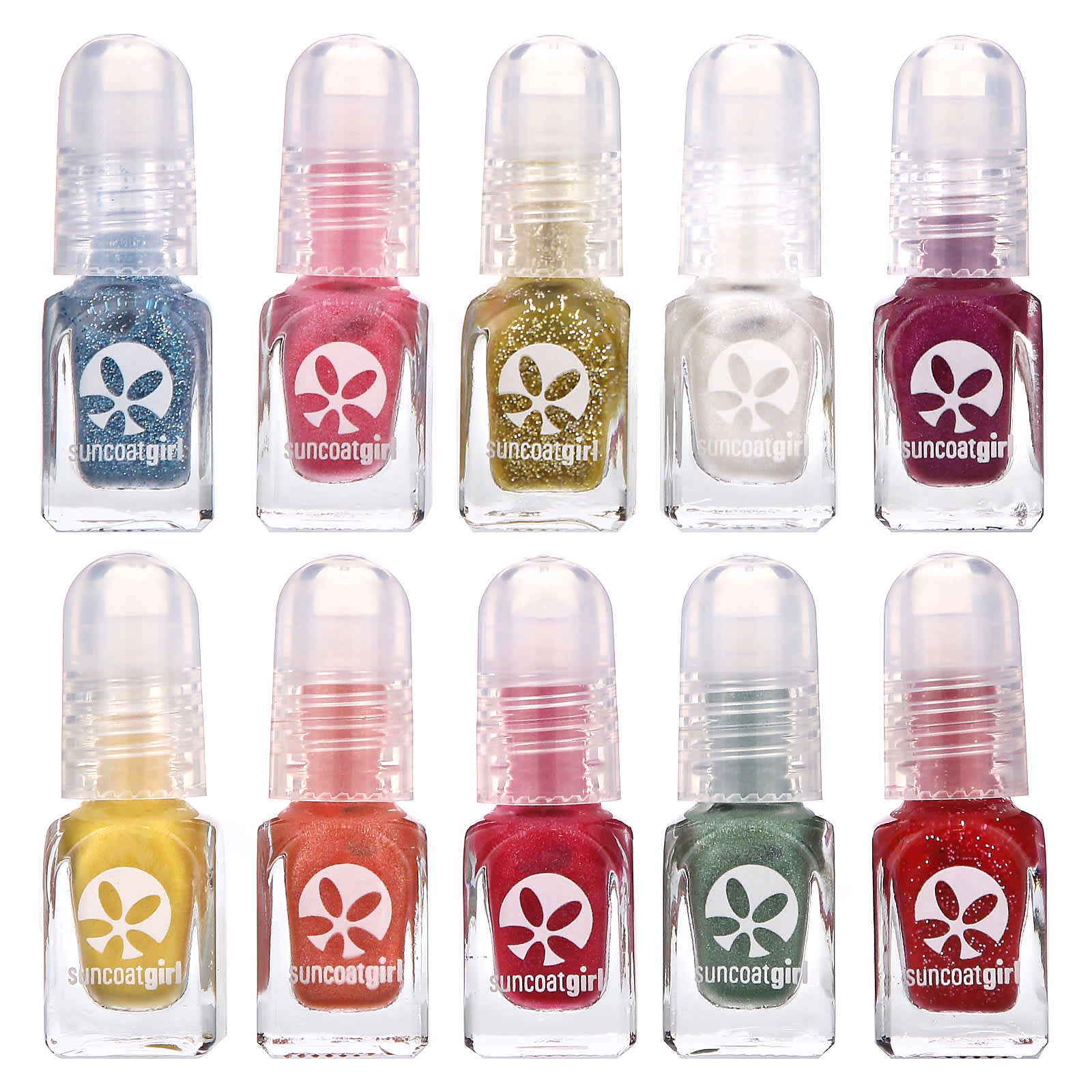 SuncoatGirl-Water-Based Nail Polish-Merry Mini Mani Kit-12 Piece Kit