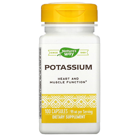 Nature's Way-Potassium-99 mg-100 Capsules