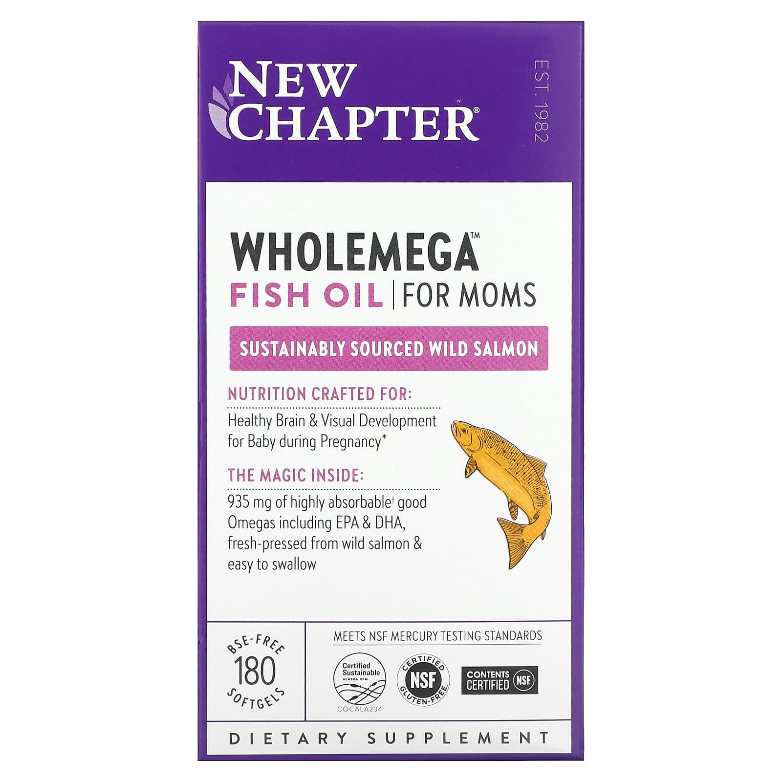 New Chapter-Wholemega Fish Oil for Moms-180 Softgels