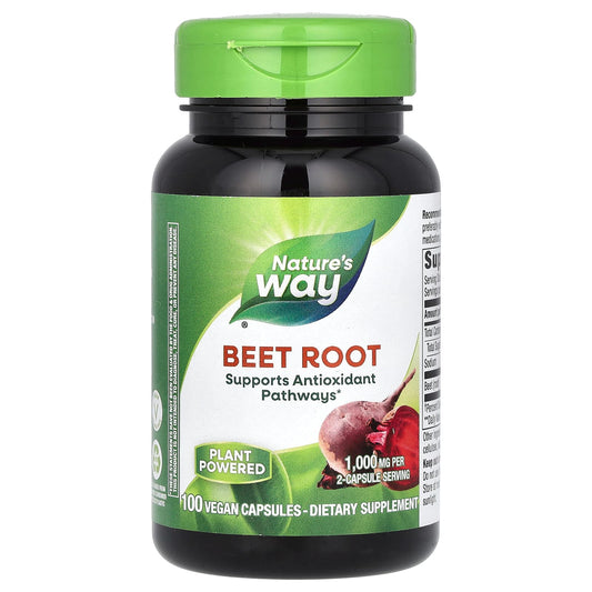 Nature's Way-Beet Root-1,000 mg-100 Vegan Capsules (500 mg Per Capsule)