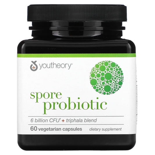 Youtheory-Spore Probiotic-6 Billion CFU-60 Vegetarian Capsules