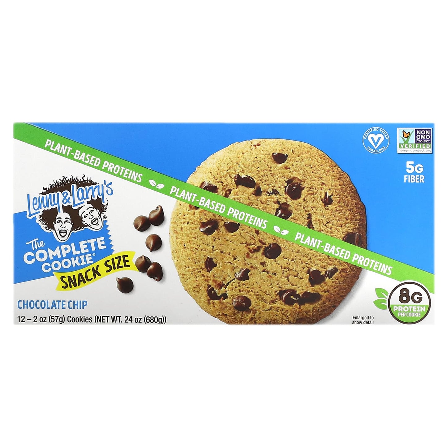 Lenny & Larry's-The COMPLETE Cookie-Snack Size-Chocolate Chip-12 Cookies-2 oz (57 g) Each