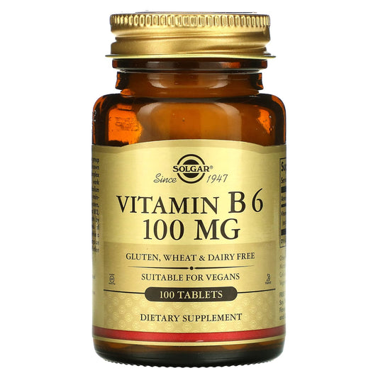 Solgar-Vitamin B6-100 mg-100 Tablets