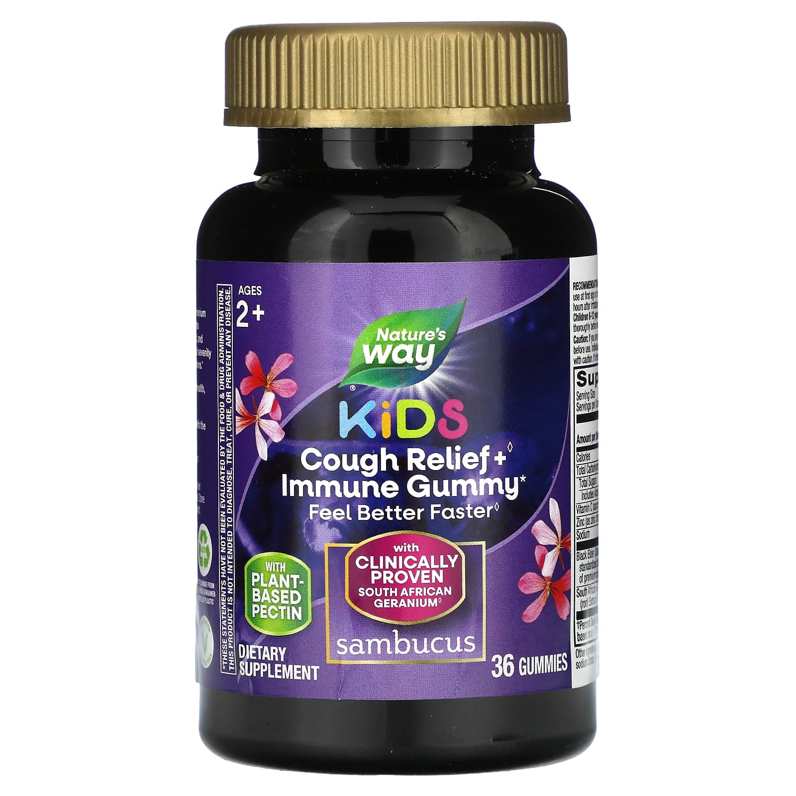 Nature's Way-Kids Cough Relief + Immune Gummy-Ages 2+-36 Gummies