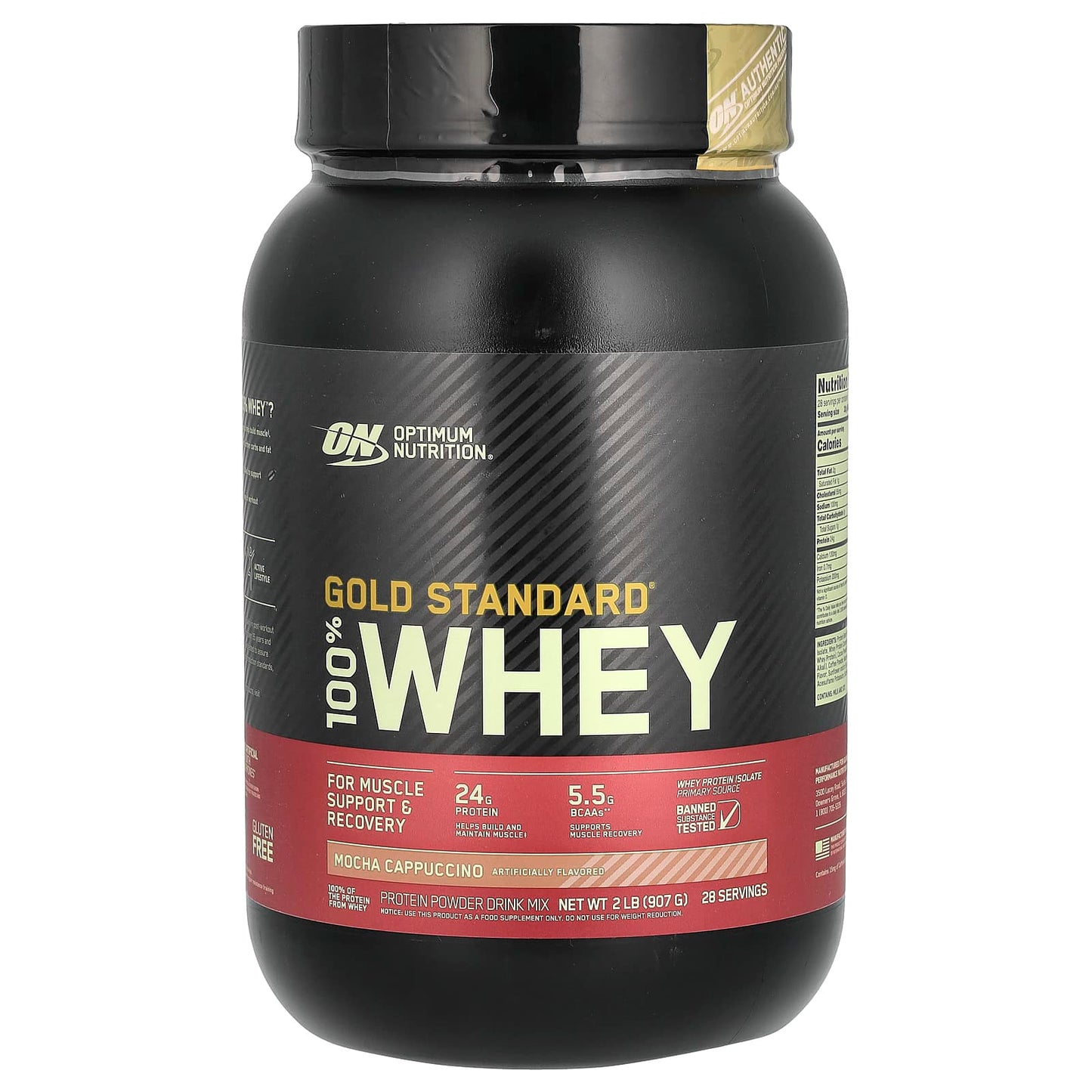 Optimum Nutrition-Gold Standard 100% Whey-Mocha Cappuccino-2 lb (907 g)