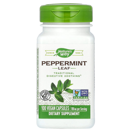 Nature's Way-Peppermint Leaf-700 mg-100 Vegan Capsules (350 mg per Capsule)