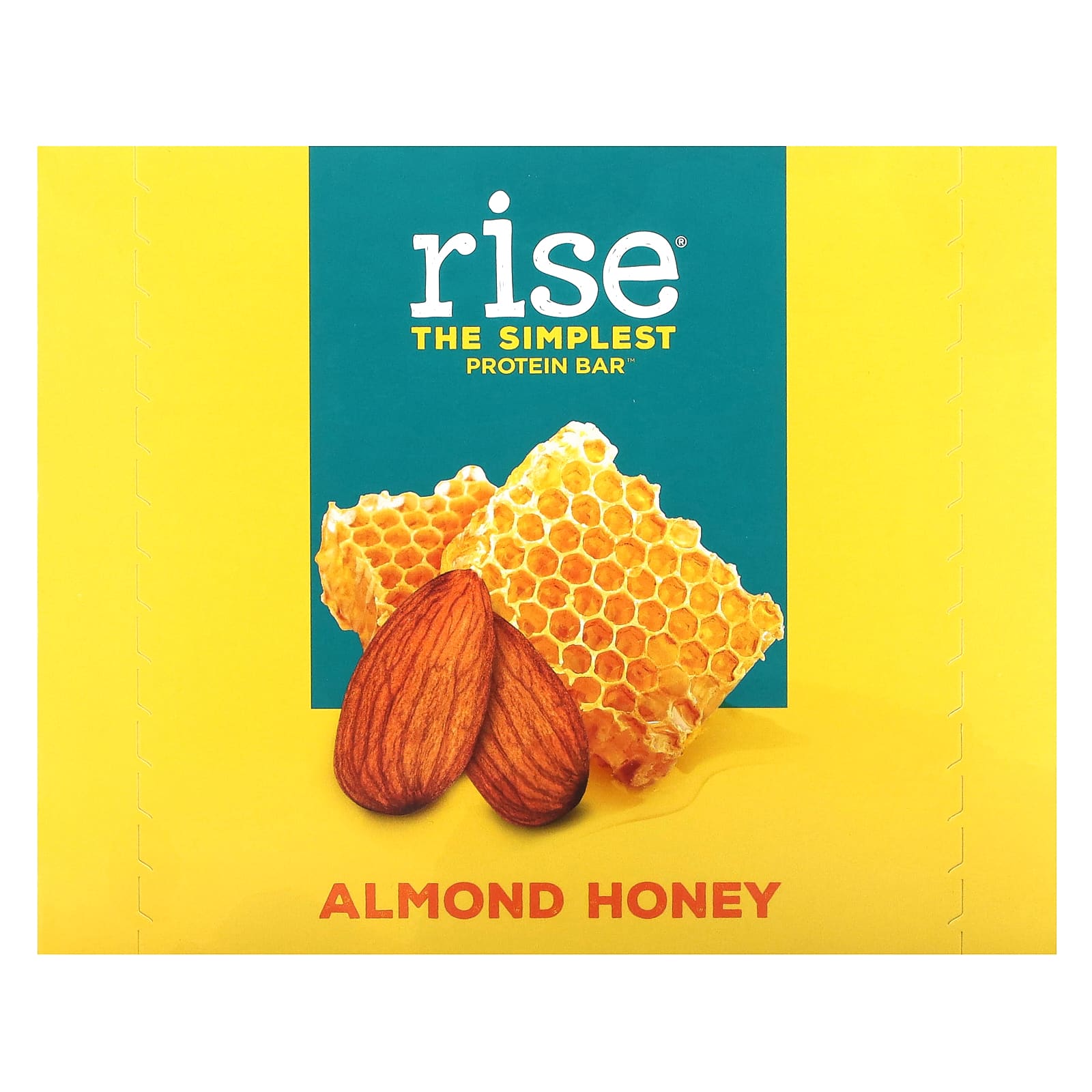 Rise Bar-The Simplest Protein Bar-Almond Honey-12 Bars-2.1 oz (60 g) Each