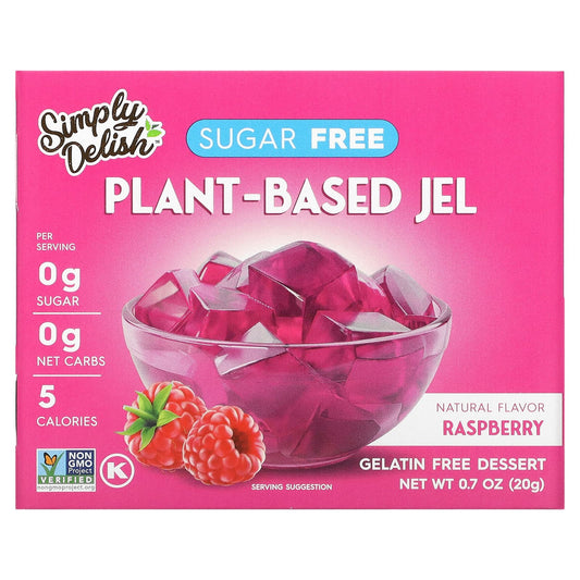 Natural Simply Delish-Plant-Based Jel-Raspberry-0.7 oz (20 g)